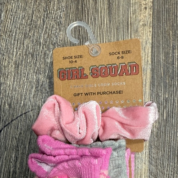 Pink and Gray Girl Squad Socks - Picture 4 of 8